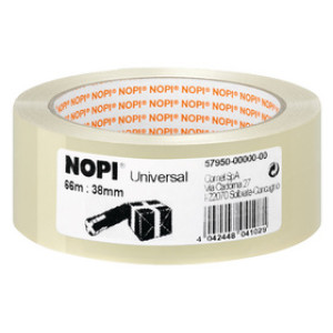 NOPI verpakkingstape universeel, bruin, 50 mm × 66 m, 6 stuks
