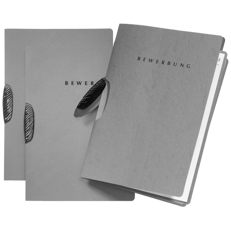PAGNA sollicitatieportfolio Swing, grijs, A4, kunststofklem