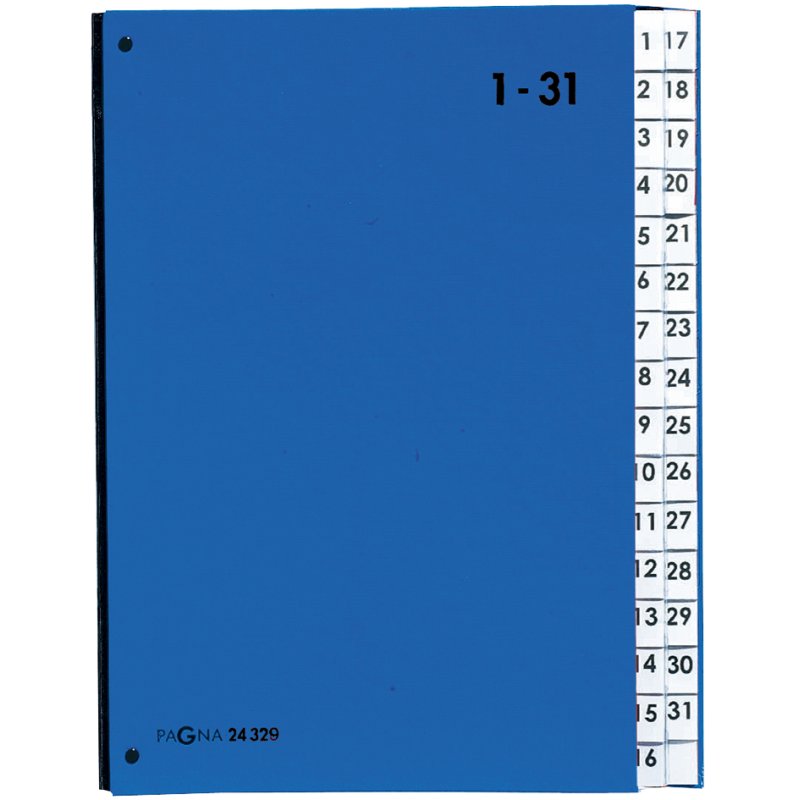 PAGNA pultordner A4, blauw, 31 vakken 1-31