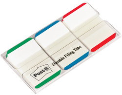 Post-it markeerstrips Index Strong, 25,4×38,1 mm, wit beschrijfvlak, 66 stuks