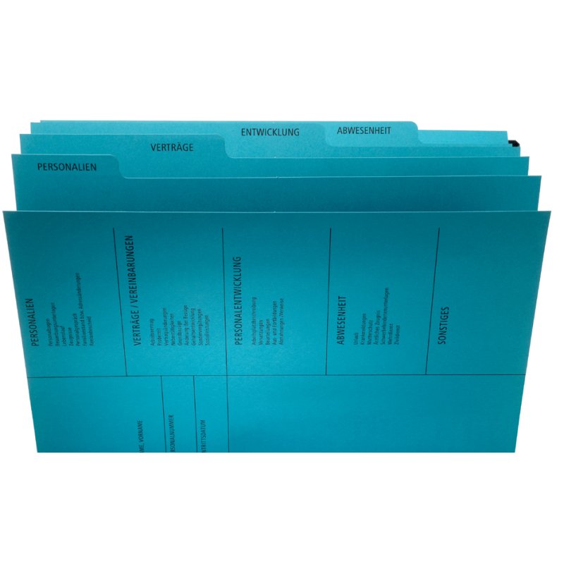 PAGNA dossier personnel, cartonné, 5 sections, bleu