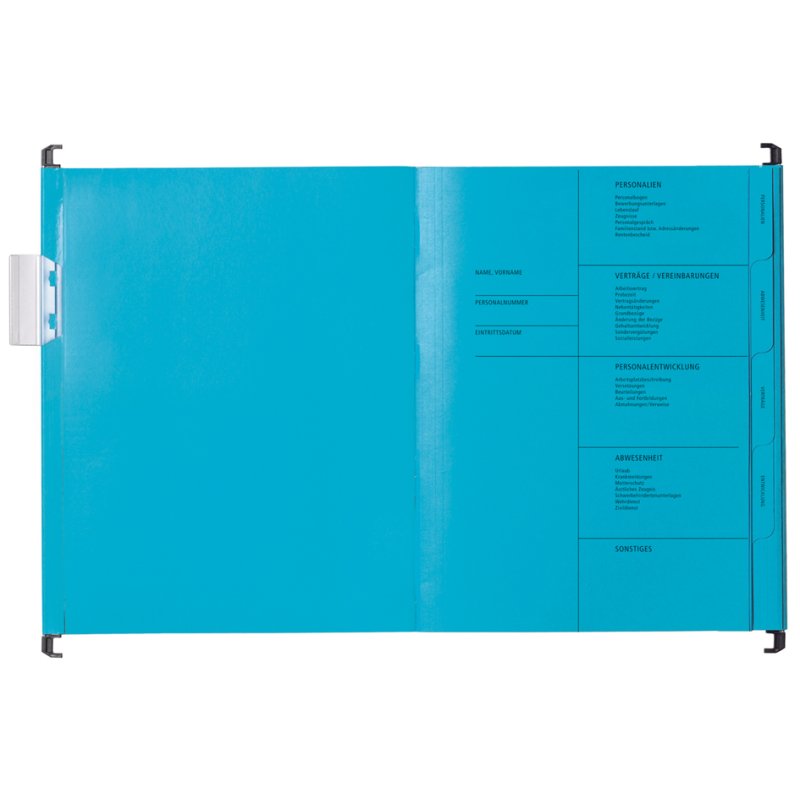 PAGNA dossier personnel, cartonné, 5 sections, bleu
