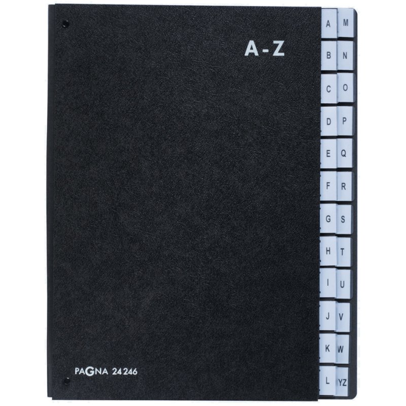 PAGNA Bureausorteermappen A4, 24 vakken A-Z, zwart