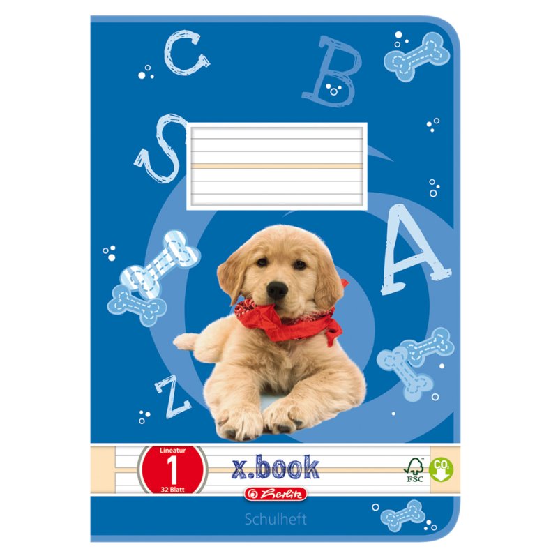 herlitz cahier scolaire x.book A5, ligné, 32 feuilles