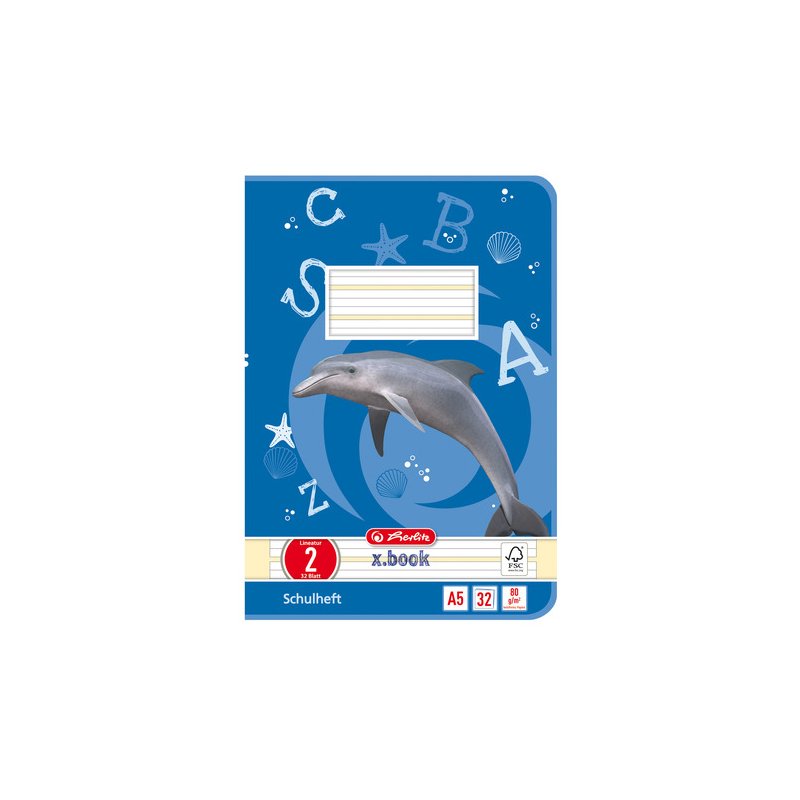 herlitz cahier scolaire x.book A5, ligné, 32 feuilles