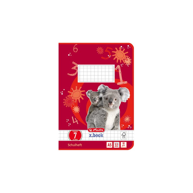 herlitz cahier scolaire x.book A5, ligné, 32 feuilles