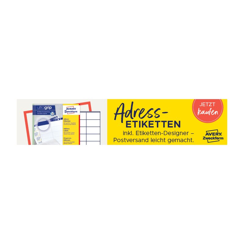AVERY Zweckform étiquettes d'expédition, 99,1 × 93,1 mm, blanc brillant, 600 pièces