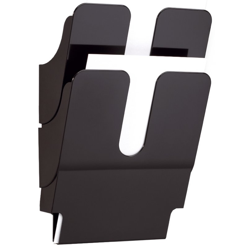 DURABLE porte-brochures mural FLEXIPLUS 2, A4, noir, 2 compartiments