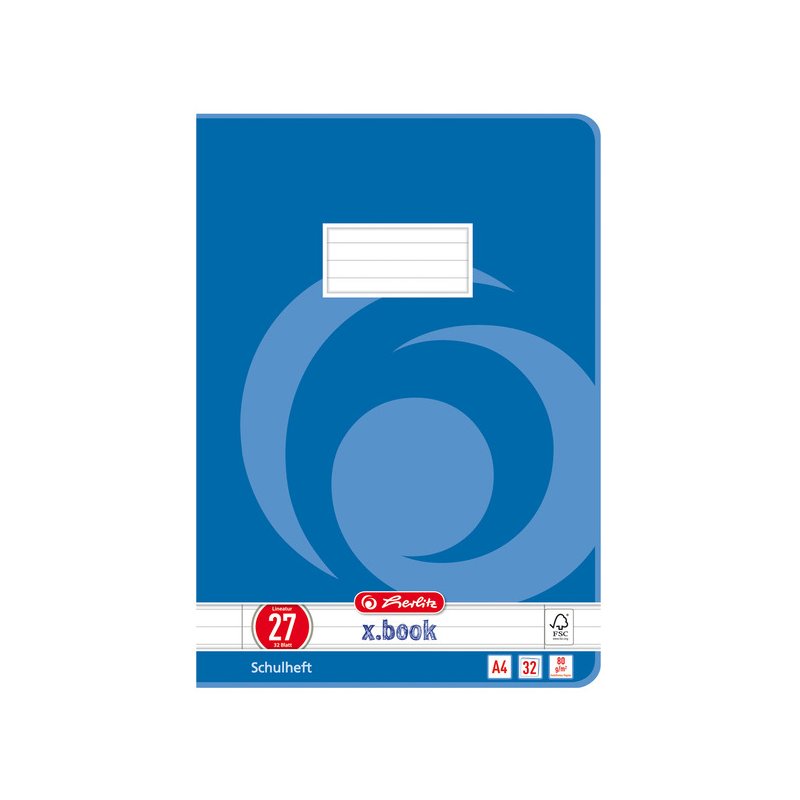 herlitz schoolschrift A4, gelinieerd/geruit, 32 vel