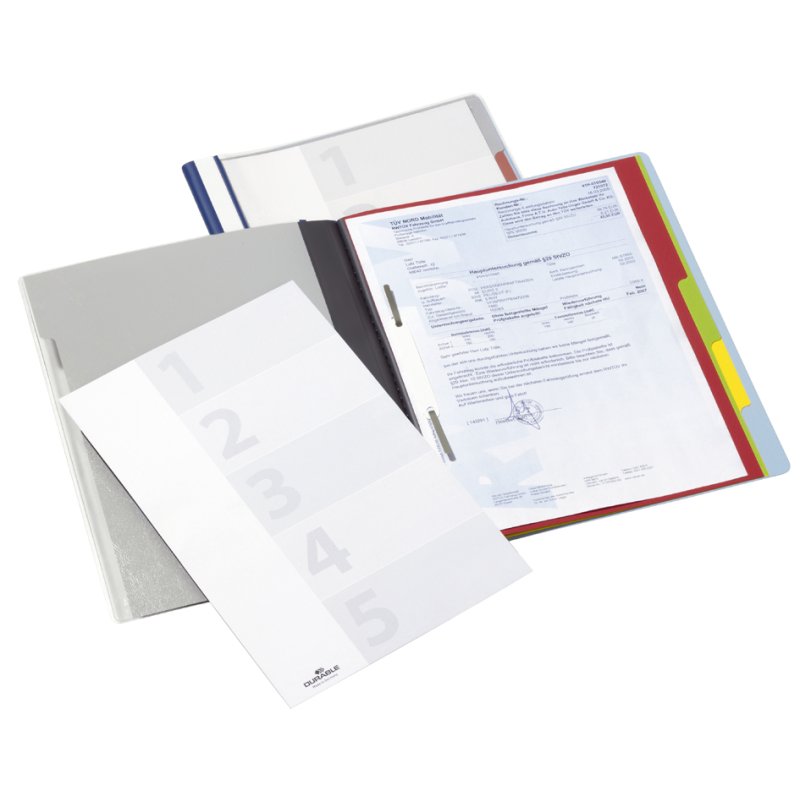 DURABLE organisatiemap DIVISOFLEX, A4, blauw, 5 vakken