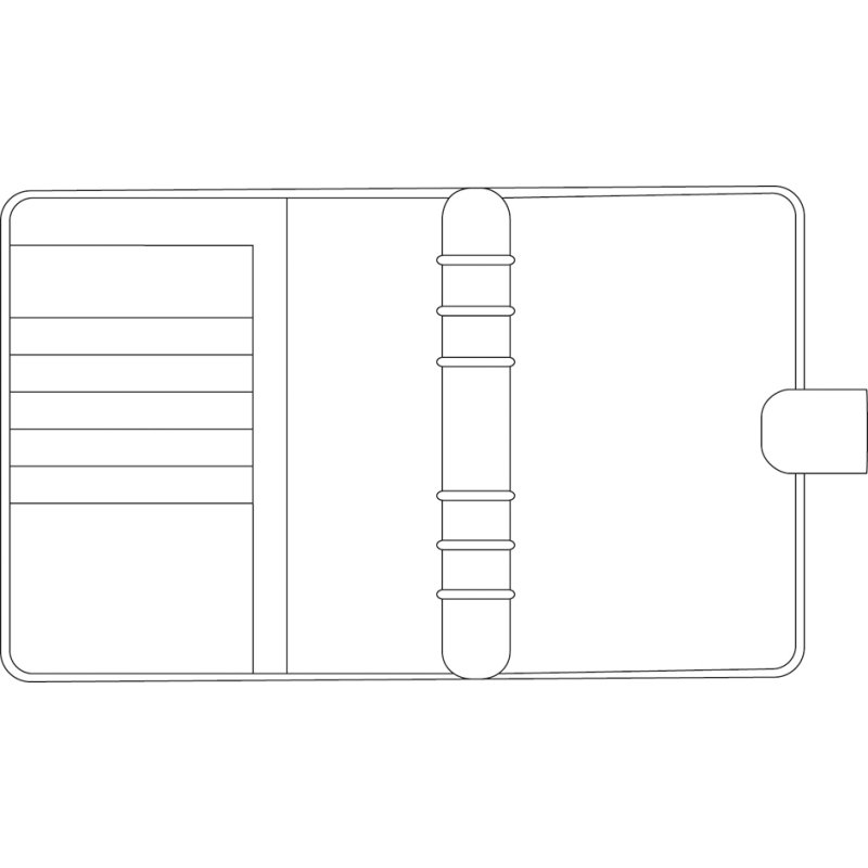 CHRONOPLAN agenda Standard Midi, zwart, kunstleder, 150×190 mm
