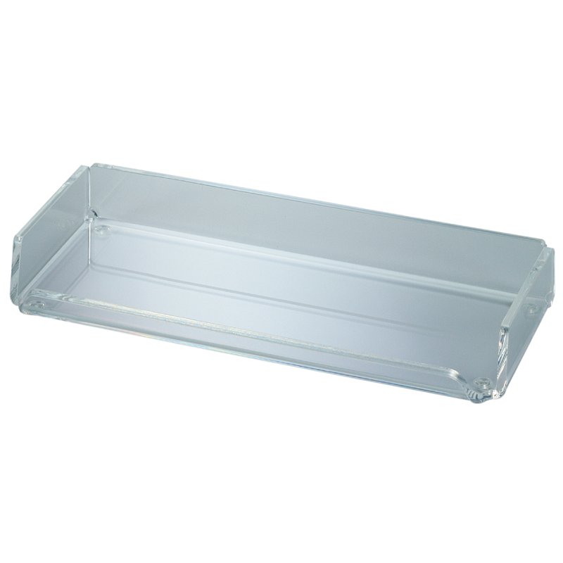 MAUL pen tray acrylic, crystal clear, 4 mm, 220×100×30 mm