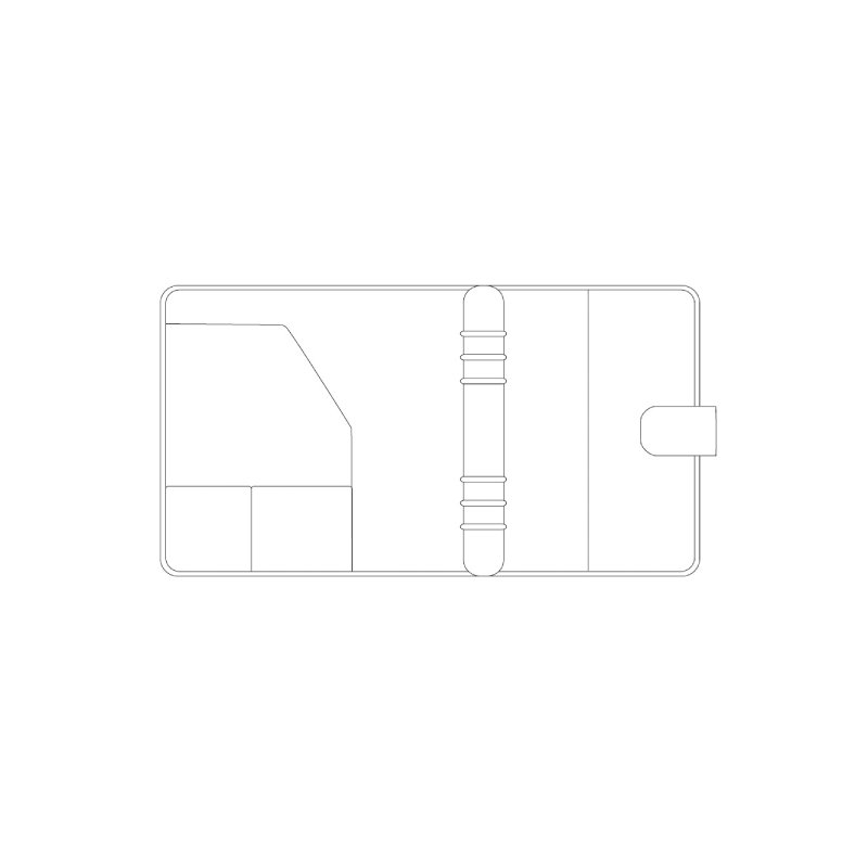 CHRONOPLAN agenda Standard A5 Compact, zwart, volledig rundleer, ringmechaniek