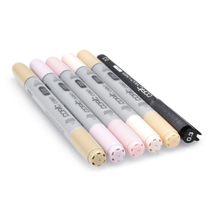 COPIC markers Ciao set Portrait 1, 5+1 pieces, alcohol-based