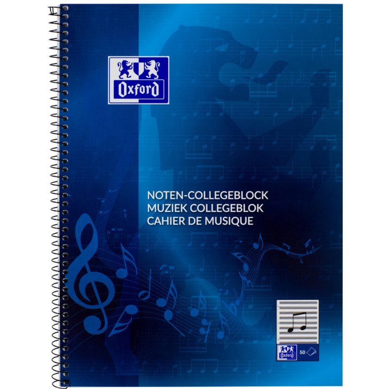 Oxford bloc-notes A4, ligné, 50 feuilles, 90 g/m²