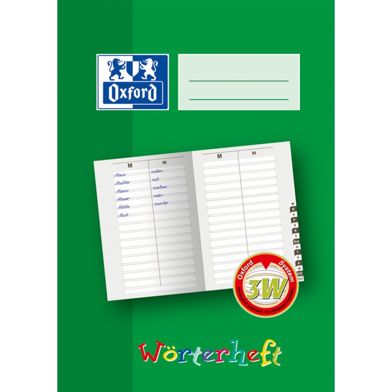 Oxford cahier de vocabulaire, lignes 2W, A5, 28 feuilles