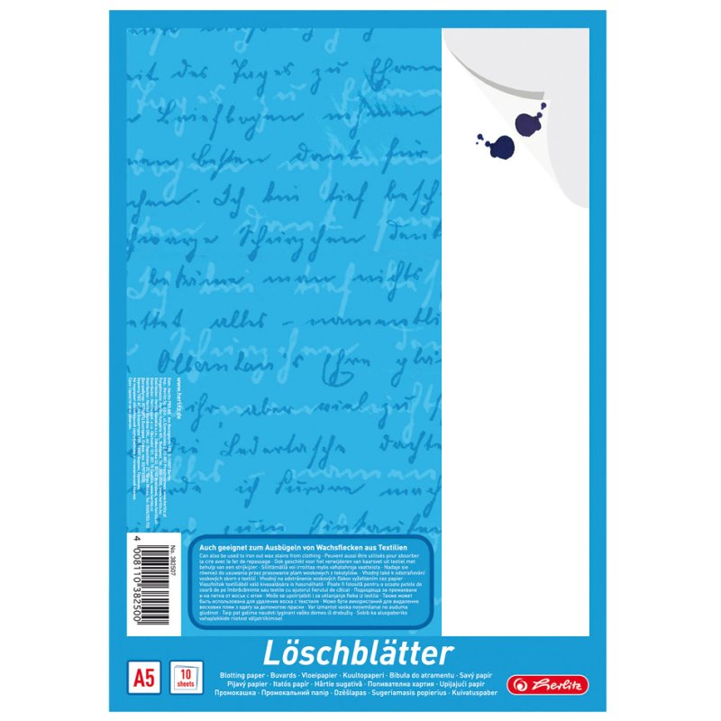 herlitz gumblok wit A5, 80 g/m², 10 vel