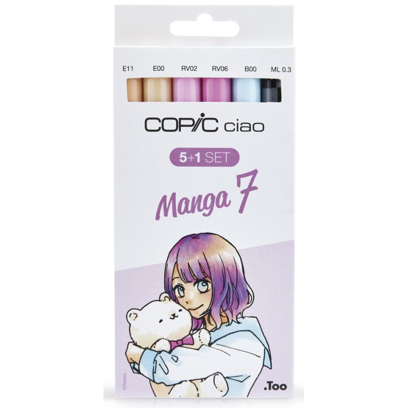 COPIC markers ciao set manga, 5+1 pièces, base alcool