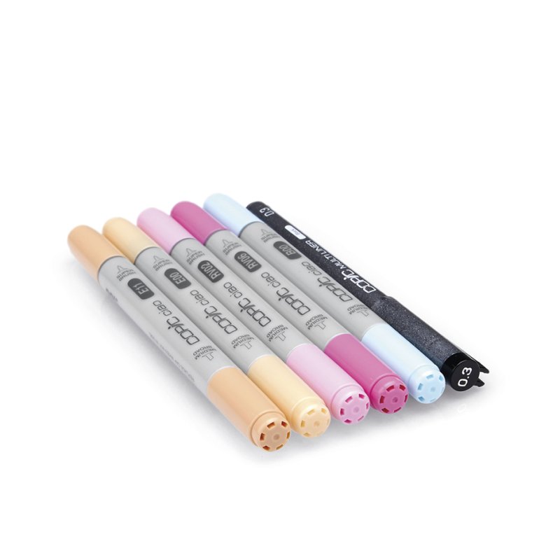 COPIC markers ciao set manga, 5+1 pièces, base alcool