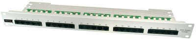 DIGITUS 19" ISDN patchpaneel categorie 3, 25 x RJ45-aansluitingen, 1 HE
