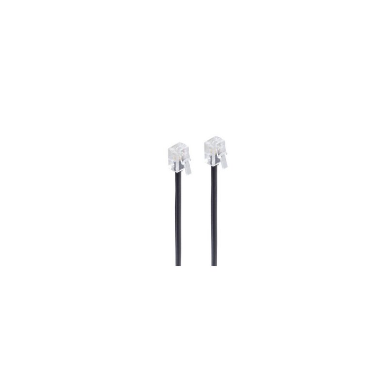 shiverpeaks BASIC-S câble modulaire RJ11-RJ11, noir, 3,0 mètre