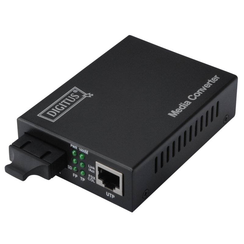 DIGITUS gigabit mediaconverter, RJ45/SC, enkelmodusvezel, 10 km bereik