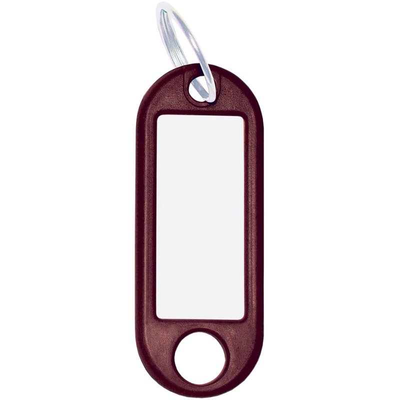 WEDO porte-clés avec anneau, marron, 18 mm, 100 pièces