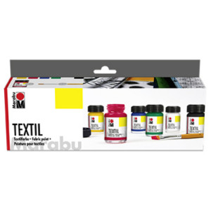 Marabu textielverf Textil startersset, waterbasis, 6 × 15 ml