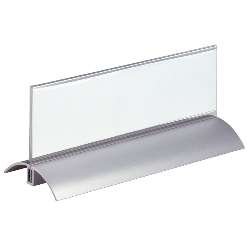 DURABLE tafelnaambord DESK PRESENTER DE LUXE, acryl en aluminium, 297×105 mm