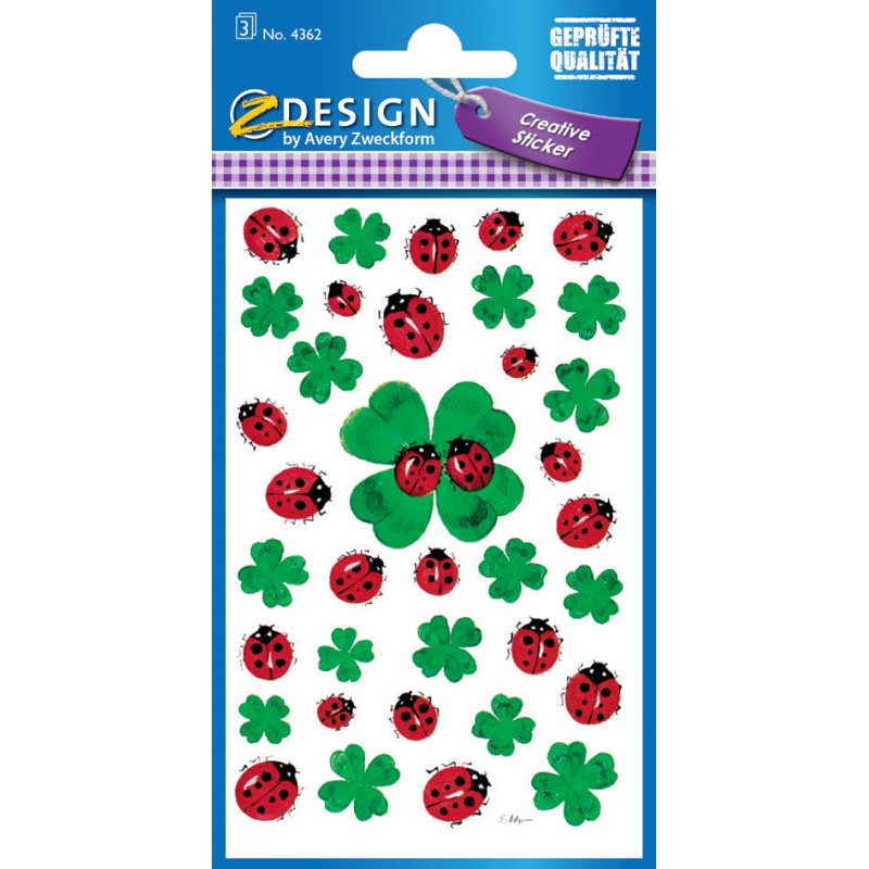 AVERY Zweckform geluksstickers Gelukbrengers, papier, 3 vel à 70 stuks