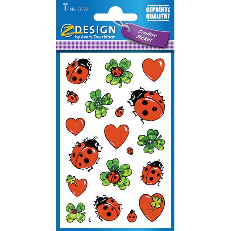 AVERY Zweckform geluksstickers Gelukbrengers, papier, 3 vel à 70 stuks