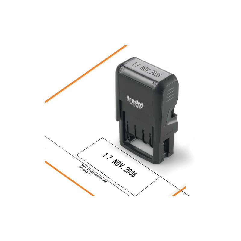 trodat datumstempel Printy 4.0 4820, zelfkleurend, 4 × 25 mm, zwart
