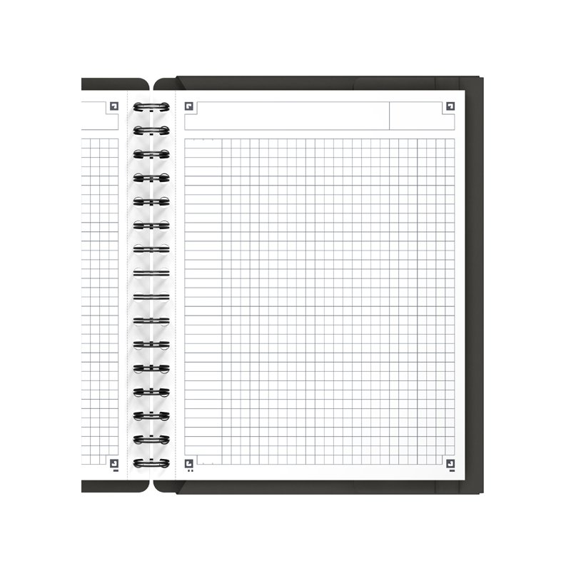 Oxford International Meetingbook, black, A5+, squared, 80 sheets