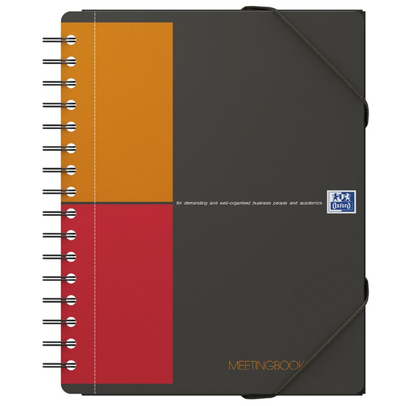 Oxford International Meetingbook, black, A5+, squared, 80 sheets