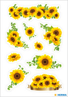 HERMA herdenkingsstickers Zilveren Bloemen, zelfklevend, 2 vel à 13 stuks