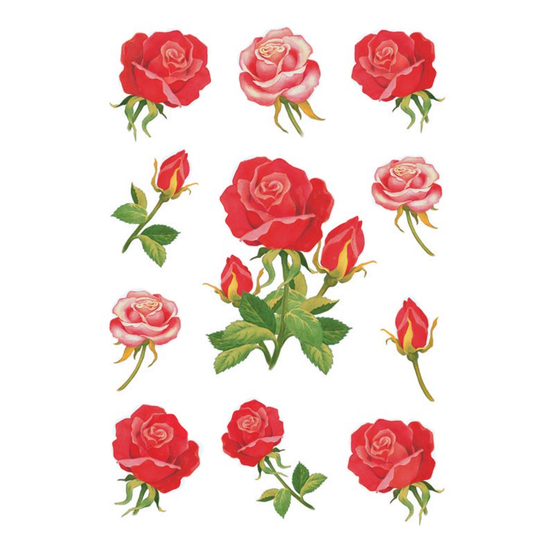 HERMA gommettes Décoration fleurs, auto-adhésives, 3 feuilles à 6 pièces