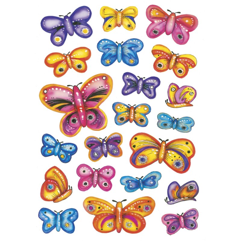 HERMA stickers butterflies, with glitter, 2 sheets of 10 pieces
