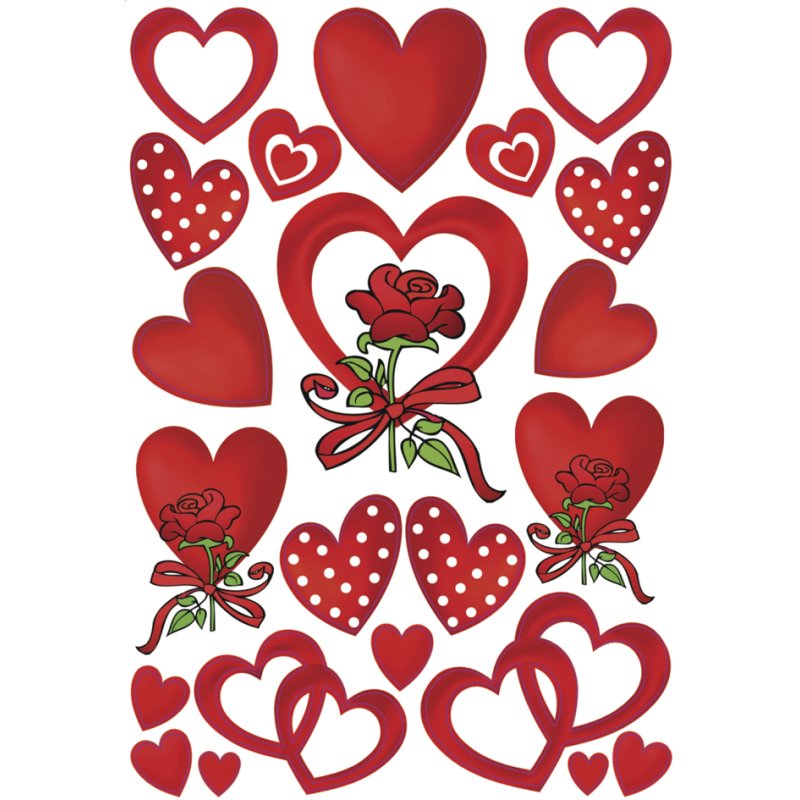 HERMA hartjes stickervellen, 3 vel à 19 stickers
