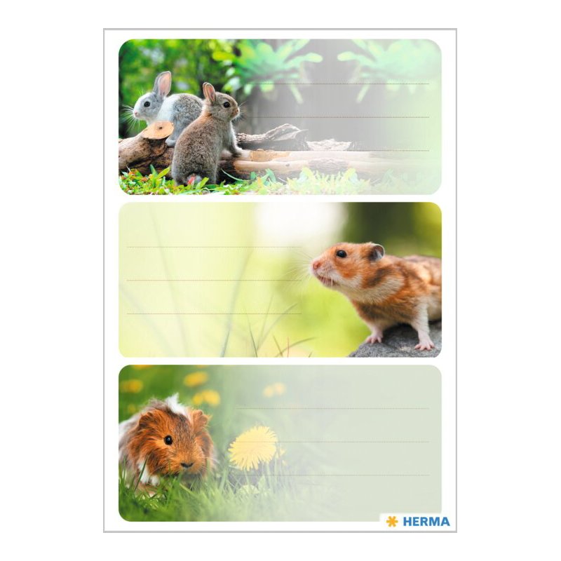 HERMA étiquettes animaux de la ferme, 76×35 mm, adhésif, 9 pièces