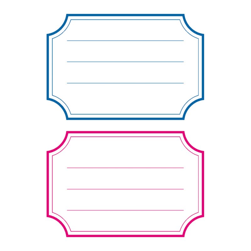 HERMA etiketten voor boeken, blauwe rand, 76×35 mm, 18 stuks