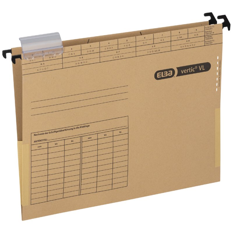 ELBA suspension file box, grey board 230 g/m², 318×6×240 mm, 25 pieces