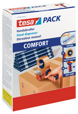 tesa handafroller COMFORT 6400, verpakkingstape tot 50 mm, comfortgrip