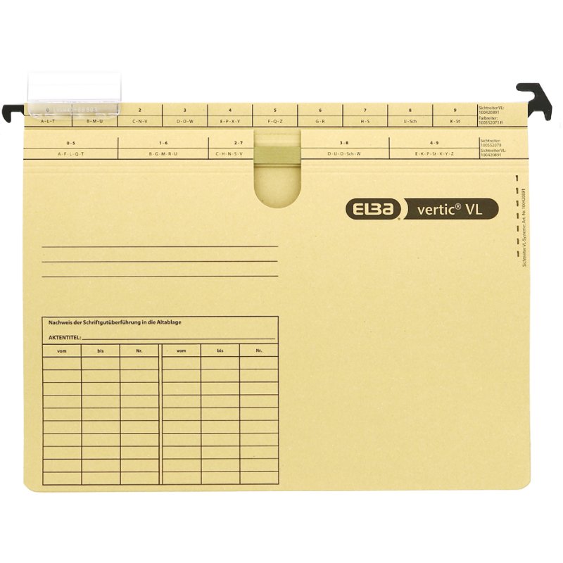 ELBA dossiers suspendus avec fermeture à bascule, carton kraft 230 g/m², 50 pièces