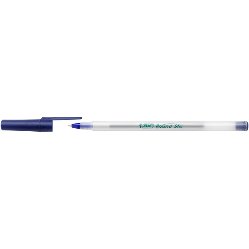 BIC ballpoint pen ECOlutions Round Stic, blue, 0.32 mm, 74% recycled plastic