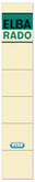 ELBA rugzijde etiketten ordners, zelfklevend chamois, 34×190 mm, 10 stuks