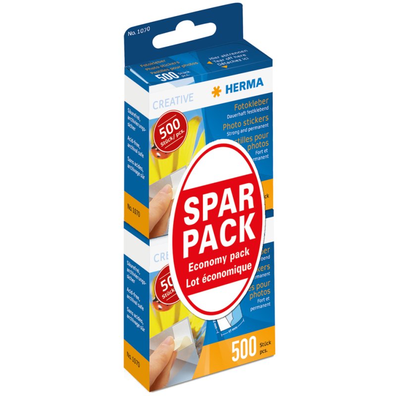 HERMA photo-adhésifs pack économique, double-face, 1000 pièces