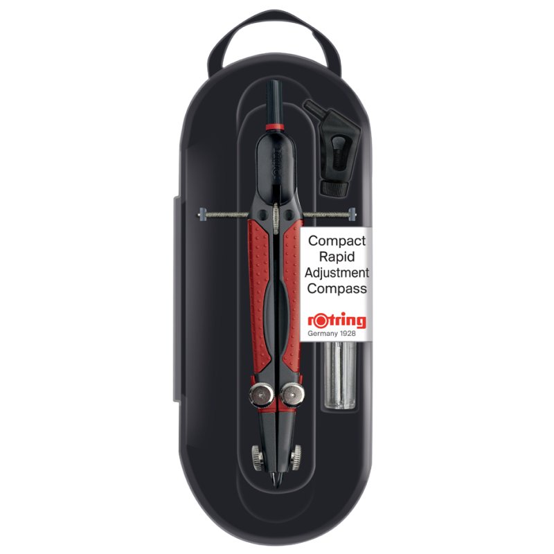 Rotring compas d'ajustement rapide COMPACT, 170 mm, cercles jusqu'à 360 mm