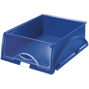 LEITZ postbak Sorty A4, blauw, stapelbaar, 4 stuks
