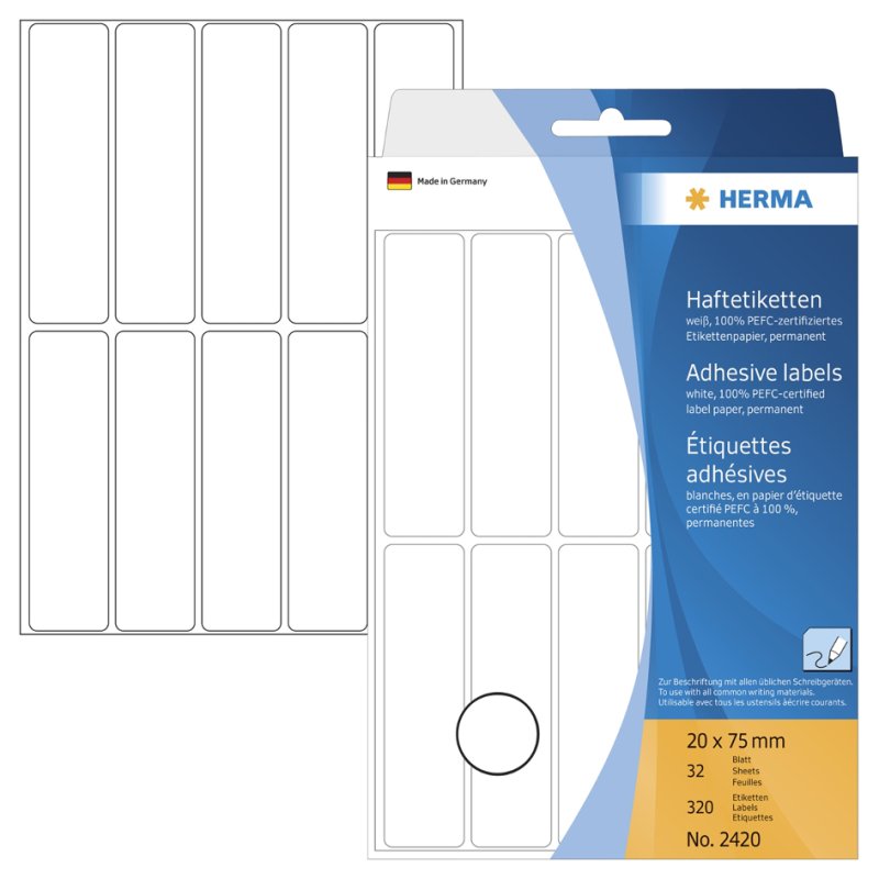 HERMA universele etiketten wit 100 x 149 mm grootverpakking