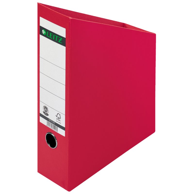 LEITZ classeur à documents debout A4, carton rouge, 76 mm